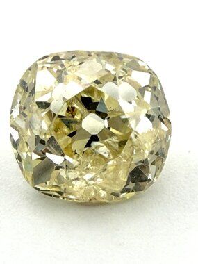 1.75CT Fancy Yellow Old Miner Cut Diamond Loose Natural I2 Antique Cushion